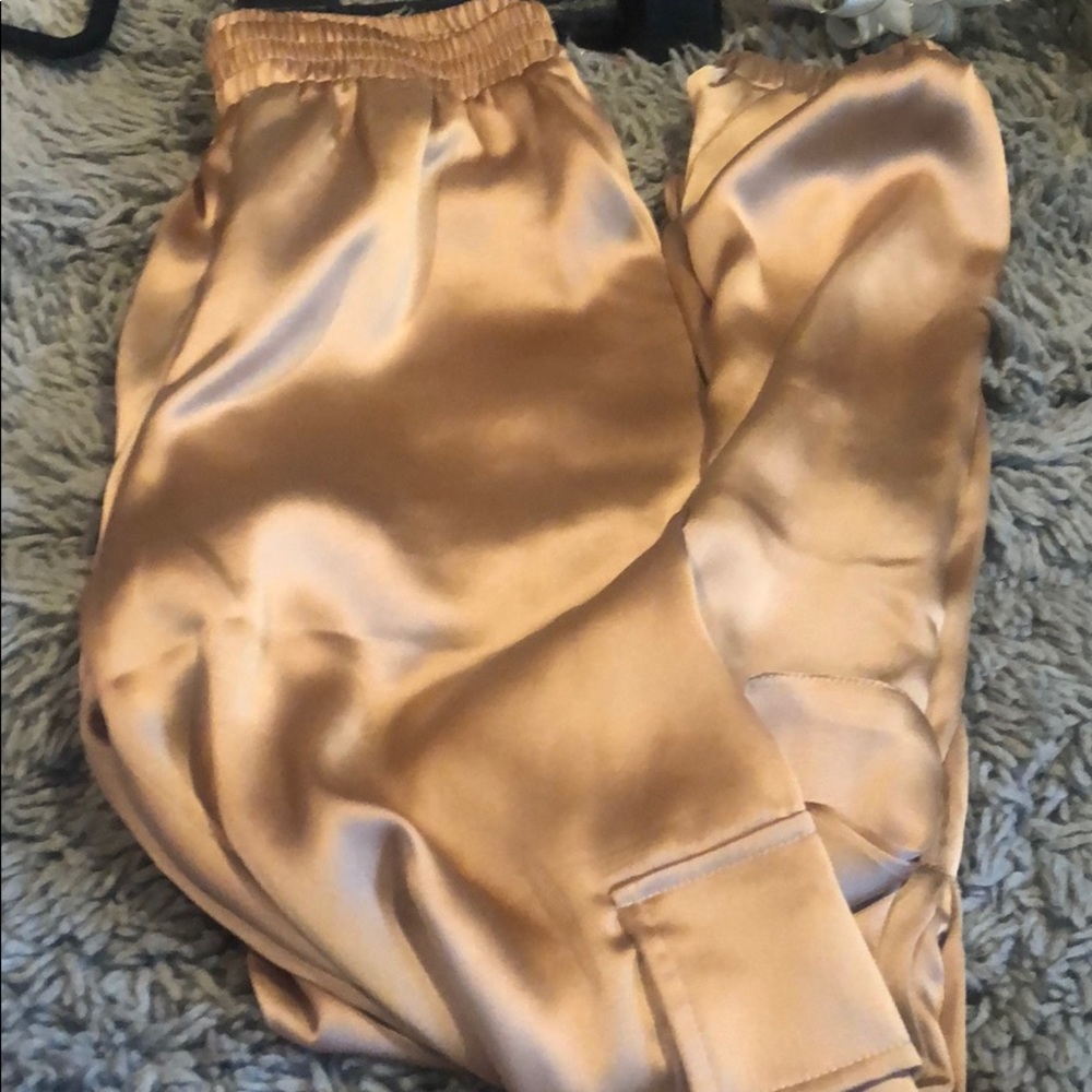 NWT satin joggers